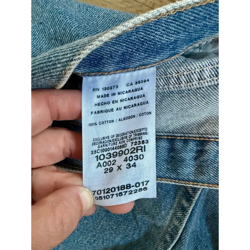 Wrangler Rugged Wear Classic Fit Mens Jeans 29x34 M Wash Blue Denim 1039902RI